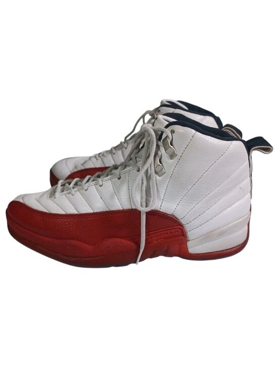 Men\'s Size 8.5  Air Jordan 12 Retro Cherry Red White Leather Basketball Sneakers main image 13